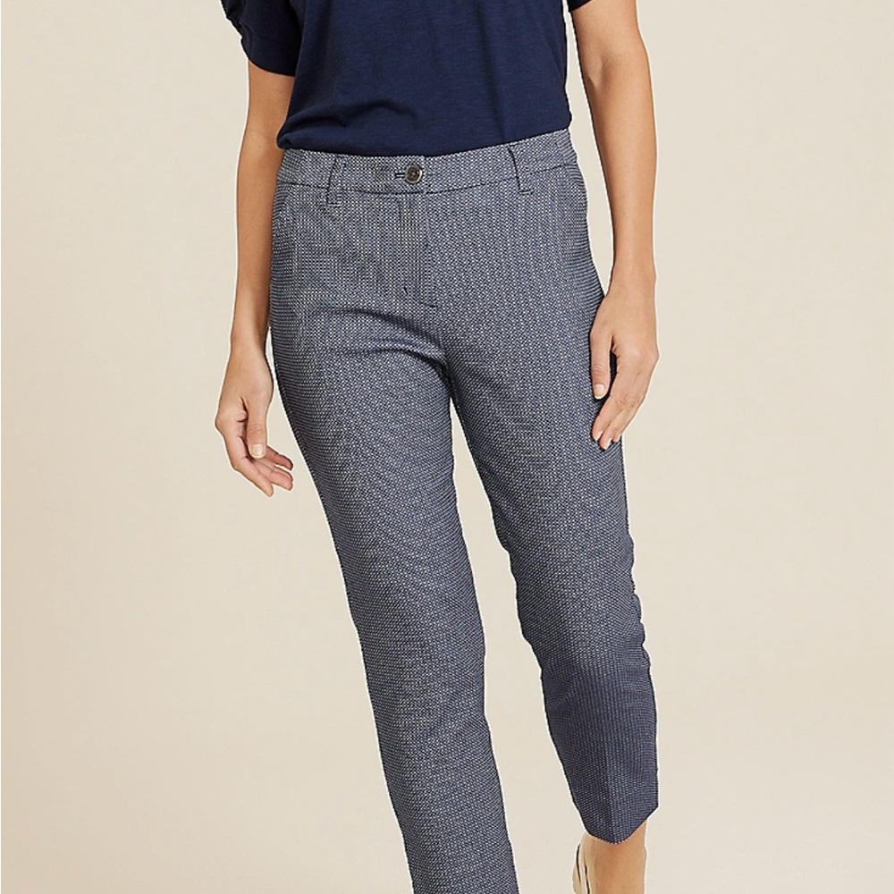 Bengaline Printed Straight Cropped Pant